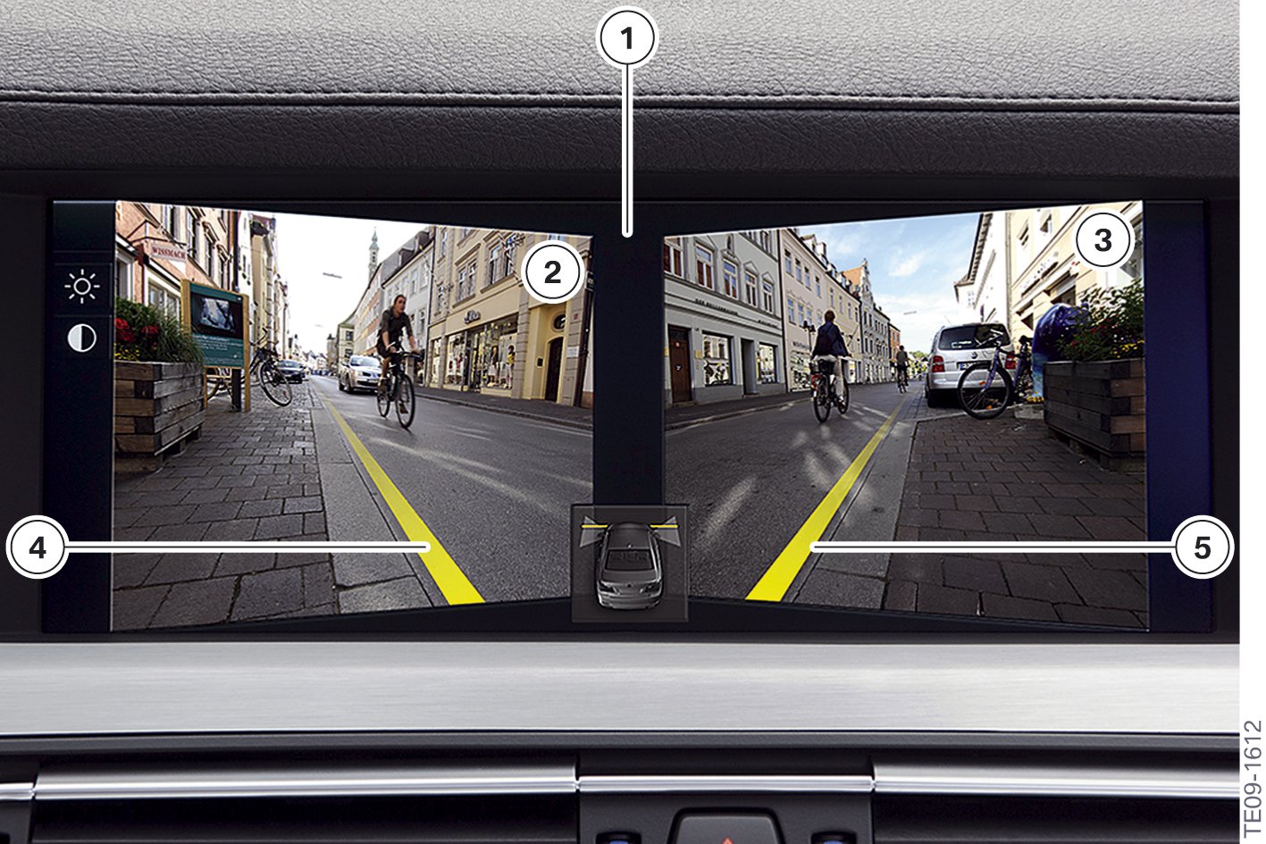 Caméras de boucliers avant - Side View