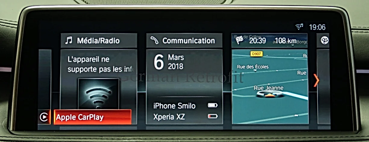BMW iDrive 4 génération Apple CarPlay