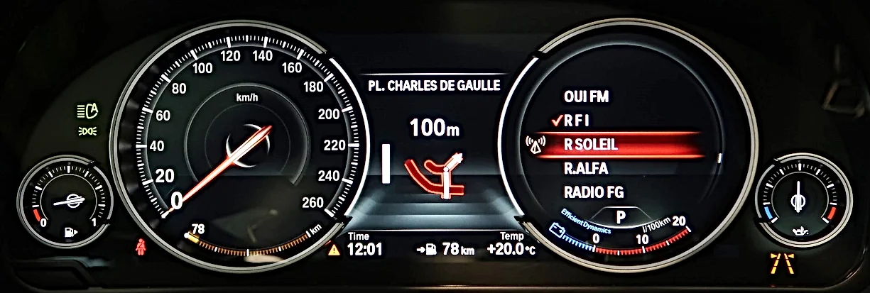 Menus multimédias BMW