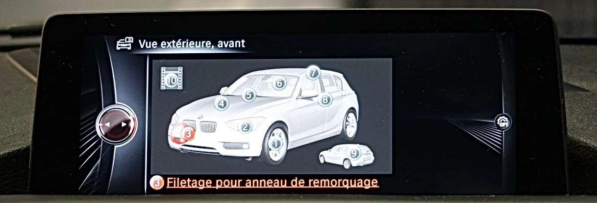 BMW iDrive vue extérieure avant