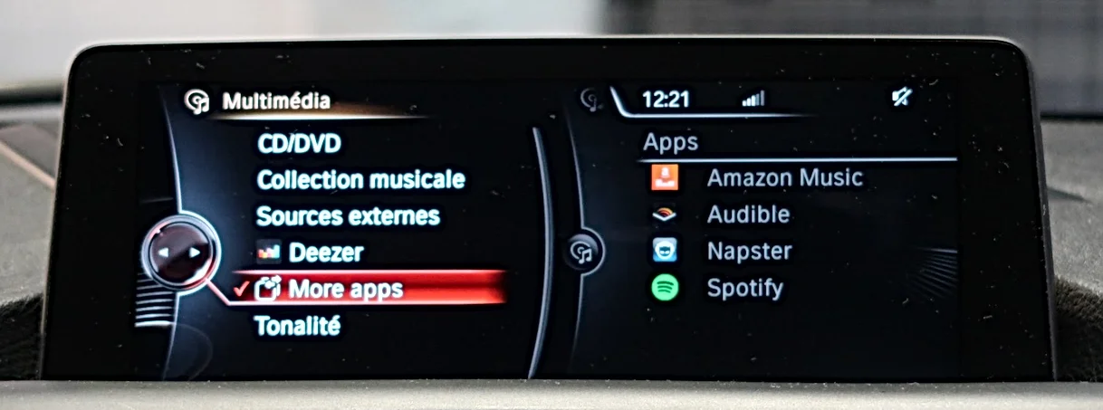 BMW iDrive applications musique