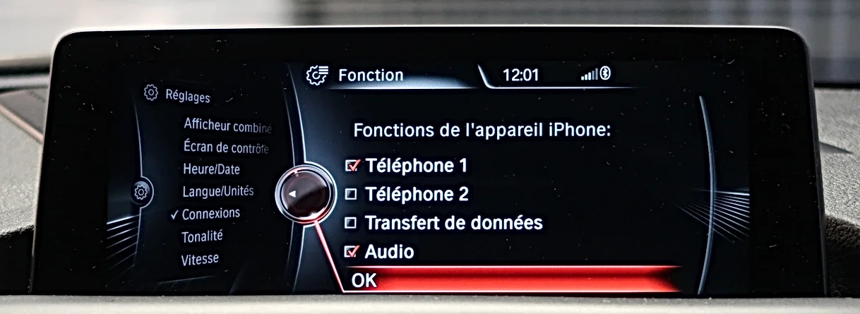 BMW iDrive fonctions appareil iPhone