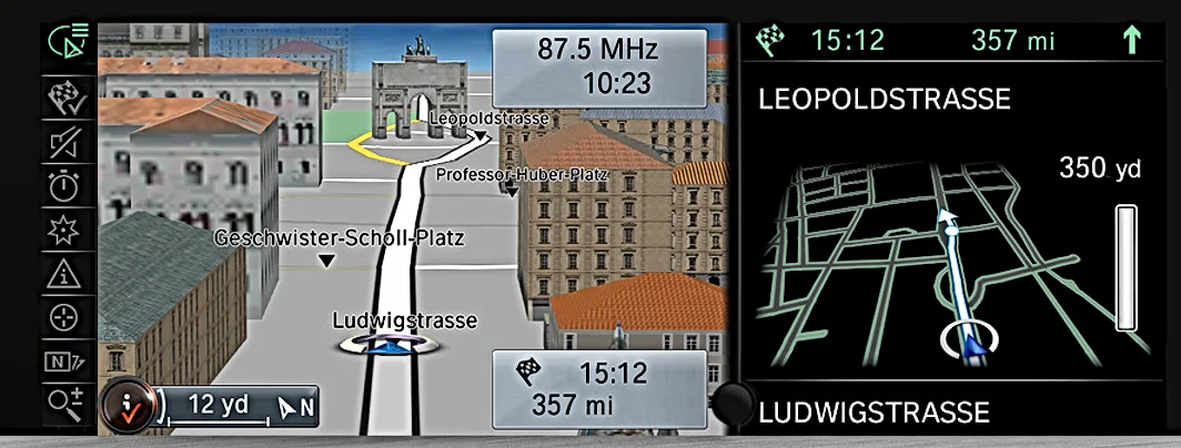 BMW Navigation Split Screen