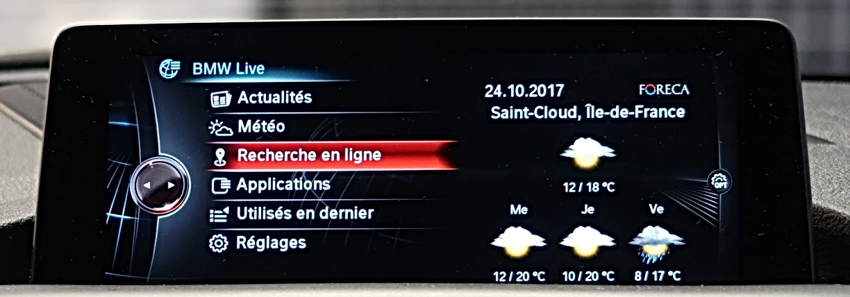 BMW ConnectedDrive météo applications