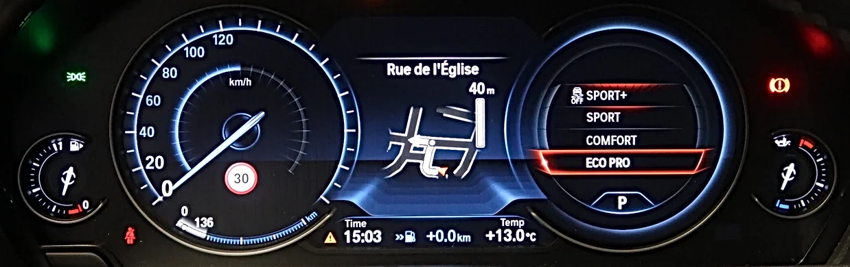 Navigation GPS compteur digital BMW