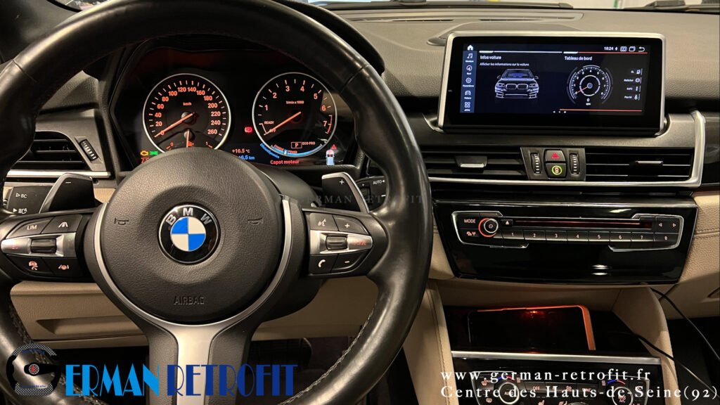 Système ANDROID Desk High – GERMAN RETROFIT, en déploiement BMW Série 2 Active Tourer 225iX de 2016