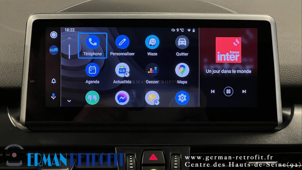 Système ANDROID Desk High – GERMAN RETROFIT, en déploiement BMW Série 2 Active Tourer 225iX de 2016