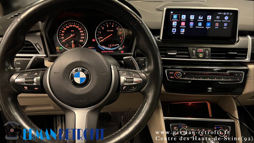 Système ANDROID Desk High – GERMAN RETROFIT, en déploiement BMW Série 2 Active Tourer 225iX de 2016