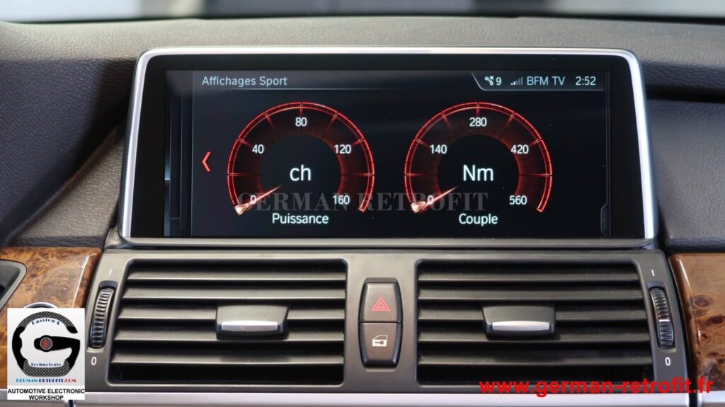 Système iDrive BMW 2018 de dernière génération sur le X5 E70 de 2008 pré-équipé en système CCC
