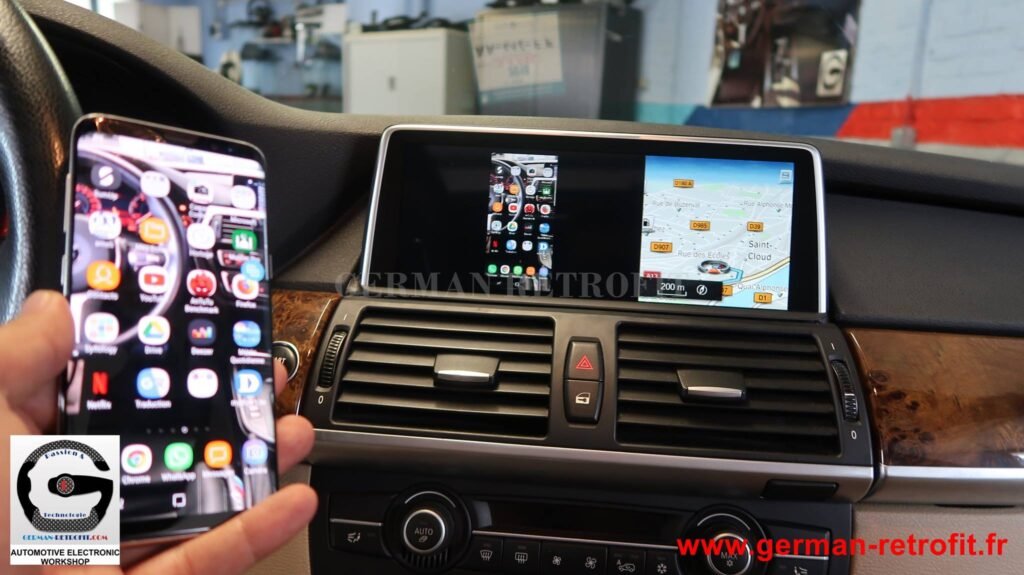 Système iDrive BMW 2018 de dernière génération sur le X5 E70 de 2008 pré-équipé en système CCC