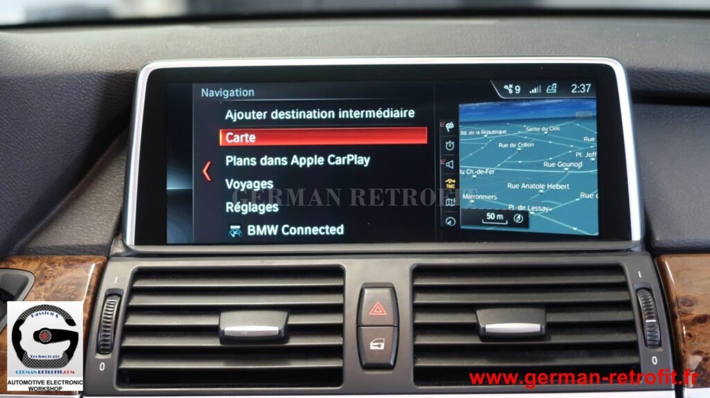 Système iDrive BMW 2018 de dernière génération sur le X5 E70 de 2008 pré-équipé en système CCC