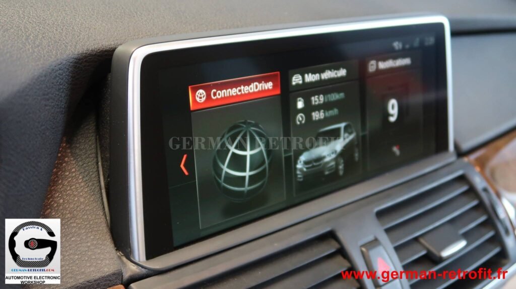 Système iDrive BMW 2018 de dernière génération sur le X5 E70 de 2008 pré-équipé en système CCC