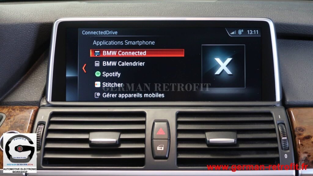 Système iDrive BMW 2018 de dernière génération sur le X5 E70 de 2008 pré-équipé en système CCC