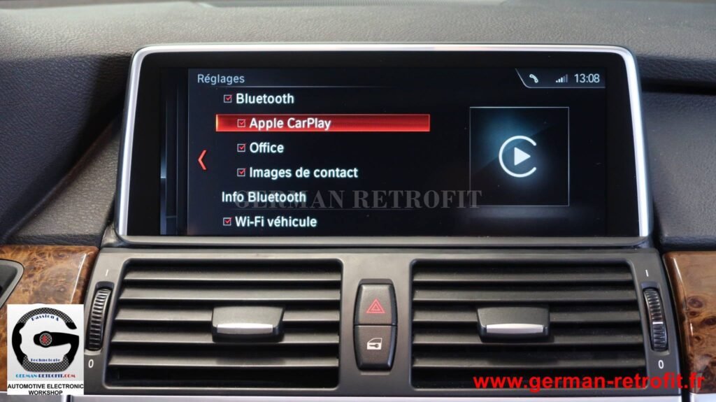 Système iDrive BMW 2018 de dernière génération sur le X5 E70 de 2008 pré-équipé en système CCC