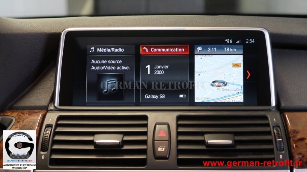 Système iDrive BMW 2018 de dernière génération sur le X5 E70 de 2008 pré-équipé en système CCC