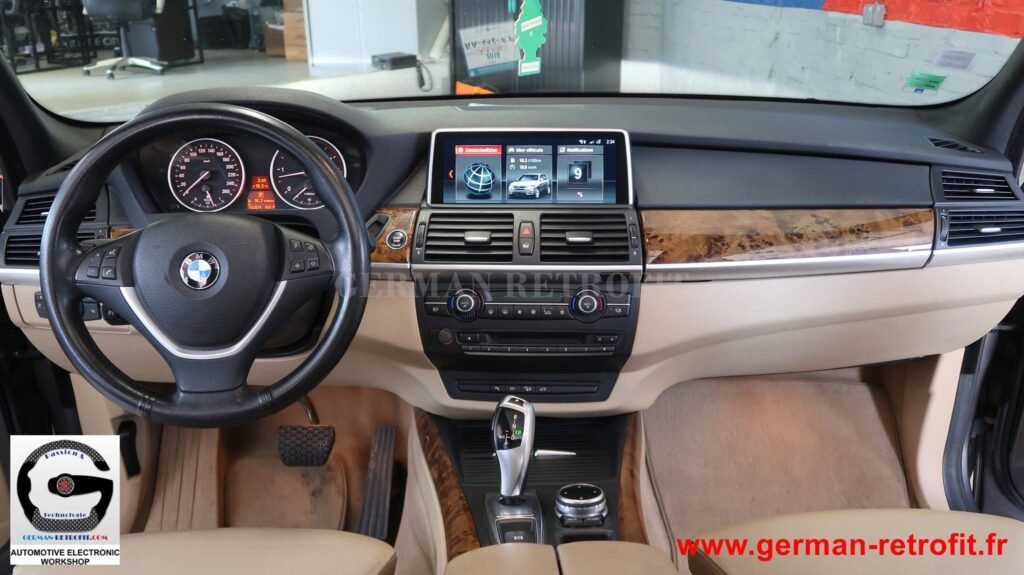 Système iDrive BMW 2018 de dernière génération sur le X5 E70 de 2008 pré-équipé en système CCC