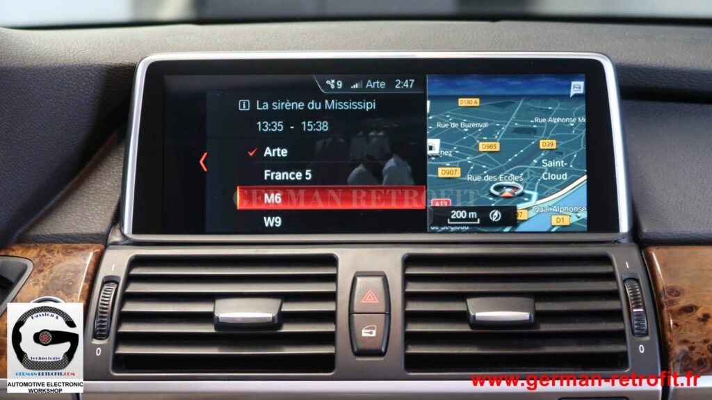 Système iDrive BMW 2018 de dernière génération sur le X5 E70 de 2008 pré-équipé en système CCC