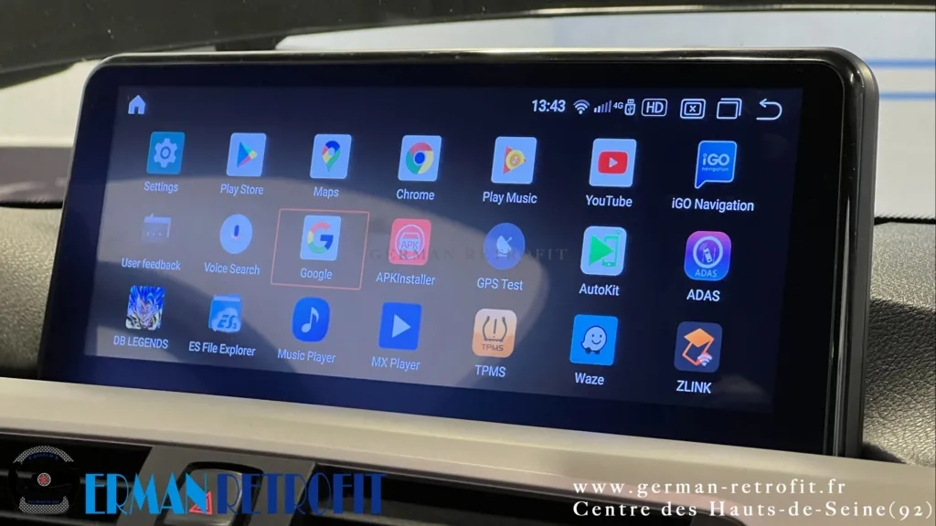 Système ANDROID Desk High – GERMAN RETROFIT, en déploiement sur la BMW Série 4 F36 420d de 2016