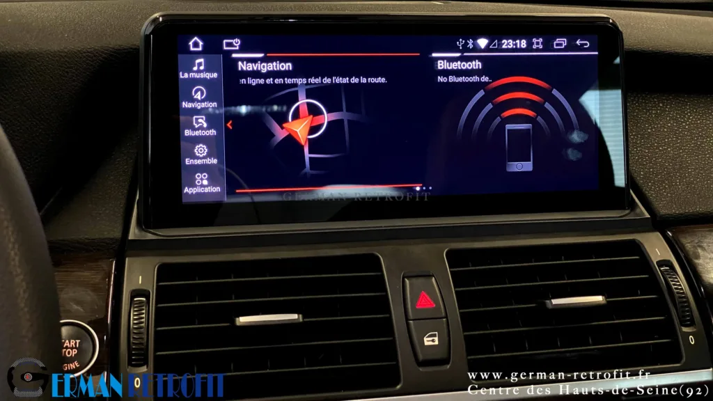 Système ANDROID Desk High – GERMAN RETROFIT, en déploiement sur la BMW X6 E71 35dX de 2009