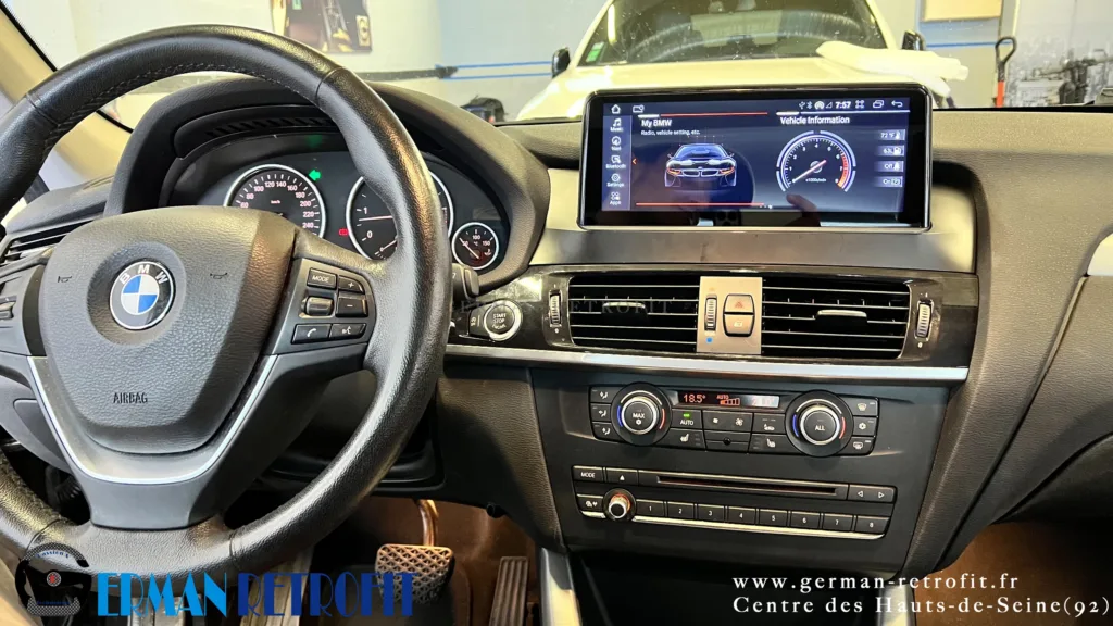 Système ANDROID Desk High – GERMAN RETROFIT, en déploiement sur la BMW X3 E25 35dX de 2012