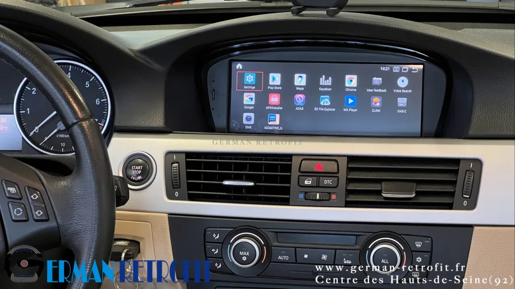 Système ANDROID Desk High – GERMAN RETROFIT, en déploiement sur la BMW Série 3 E90 LCI de 2009