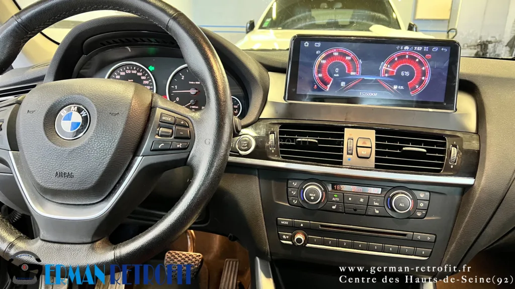 Système ANDROID Desk High – GERMAN RETROFIT, en déploiement sur la BMW X3 E25 35dX de 2012